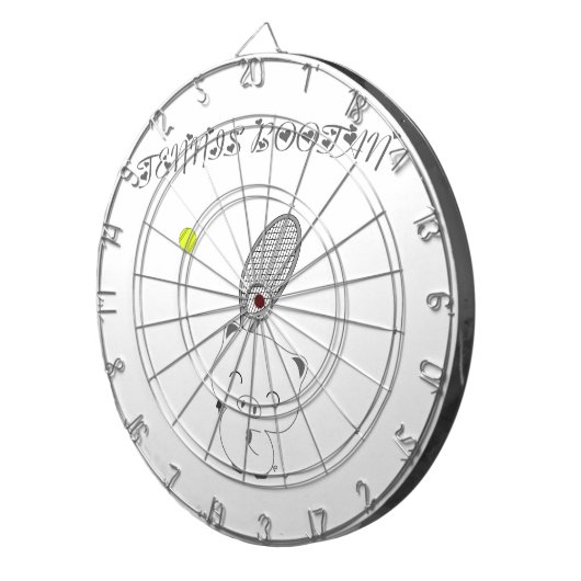 Tennisschläger Dartscheibe (Vorderseite rechts)