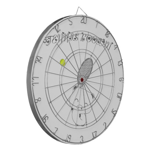 Tennisschläger Dartscheibe (Vorderseite Links)