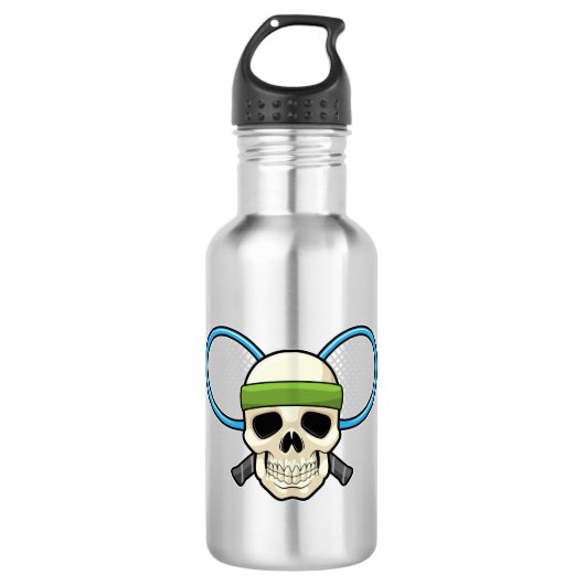 Tennisschläger Edelstahlflasche (Vorderseite)