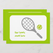 Tennisschläger Einladung (Vorne/Hinten)