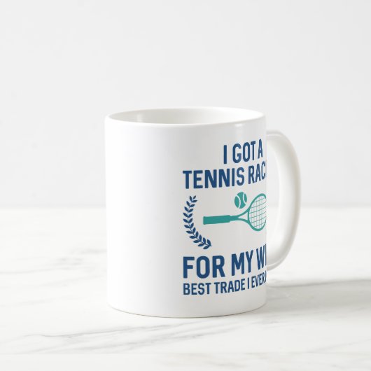 Tennisschläger für meine Ehefrau Kaffeetasse (VorderseiteRechts)