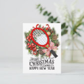 Tennisschläger für Weihnachten und Neujahr (Stehend Vorderseite)