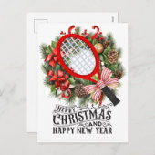 Tennisschläger für Weihnachten und Neujahr (Vorne/Hinten)