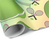 Tennisschläger Geschenkpapier (Rolleneckpunkt)