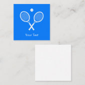 Tennisschläger mit Ball Ultramarine Blue Custom Begleitkarte (Vorne/Hinten)