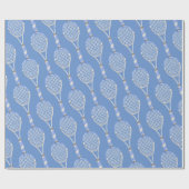Tennisschläger mit blauem Hintergrund Geschenkpapier (Flach)