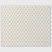 Tennisschläger mit floral  geschenkpapier (Flach)