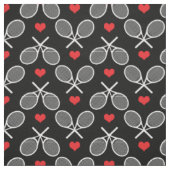 Tennisschläger mit Herz und eigenem Hintergrund Stoff (Muster)