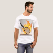 Tennisschläger mit Hintergrund T-Shirt (Vorne ganz)
