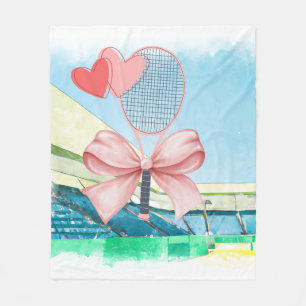 Tennisschläger mit Liebe Fleecedecke