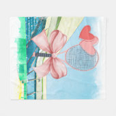 Tennisschläger mit Liebe Fleecedecke (Vorderseite (Horizontal))