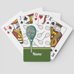 Tennisschläger mit Namen Spielkarten