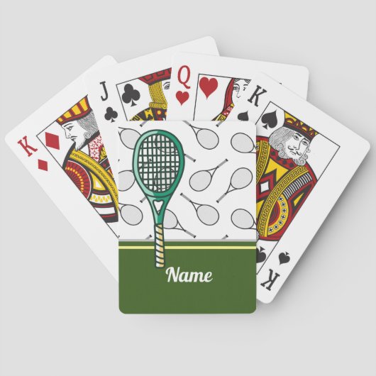 Tennisschläger mit Namen Spielkarten (Rückseite)