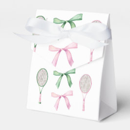 Tennisschläger mit rosa und grüner Paste + Bogen Geschenkschachtel