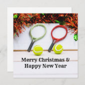 Tennisschläger mit Weihnachtsdekoration (Vorne/Hinten)