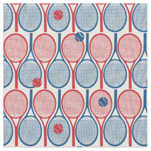 Tennisschläger mit weißem Hintergrund Stoff