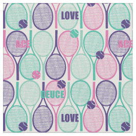 Tennisschläger mit weißem Hintergrund Stoff