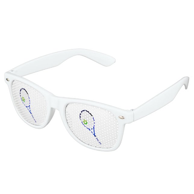 Tennisschläger Partybrille (Schrägansicht)