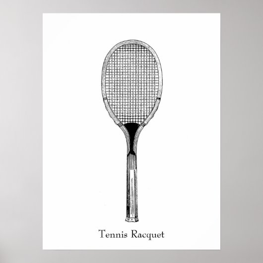 Tennisschläger Poster (Vorne)