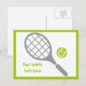 Tennisschläger Postkarte (Vorne/Hinten)