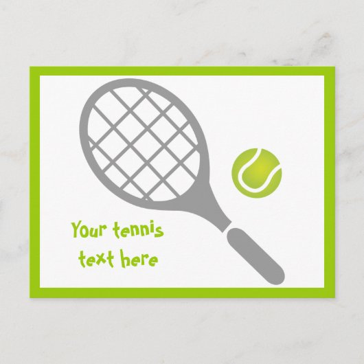 Tennisschläger Postkarte (Vorderseite)