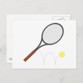 Tennisschläger Postkarte (Vorne/Hinten)