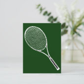 Tennisschläger Postkarte (Stehend Vorderseite)