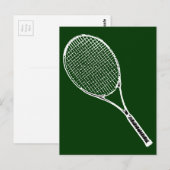 Tennisschläger Postkarte (Vorne/Hinten)