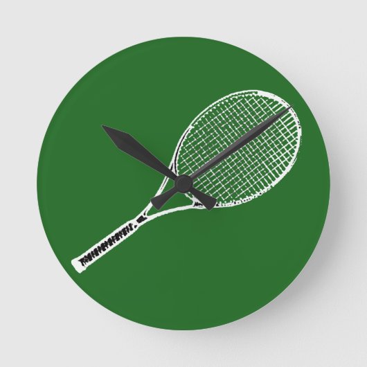 Tennisschläger Runde Wanduhr (Vorderseite)