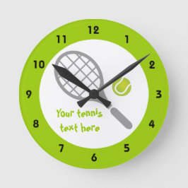 Tennisschläger Runde Wanduhr