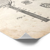 Tennisschläger und Ähnliches Patent - Altes Ausseh Poster (Ecke)