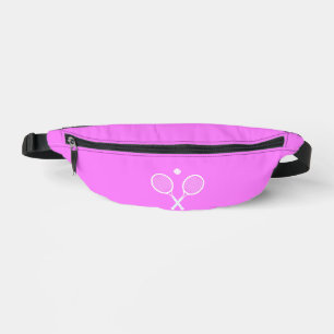 Tennisschläger und Ball Deep Pink Bauchtasche