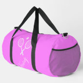 Tennisschläger und Ball Deep Pink Custom Duffle Bag (Rechte Ecke)