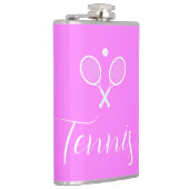 Tennisschläger und Ball Deep Pink Flachmann (Rechts)