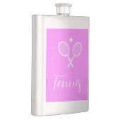 Tennisschläger und Ball Deep Pink Flachmann (Rechts)