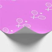Tennisschläger und Ball Geschenkpapier (Ecke)