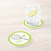 Tennisschläger und Ball Getränkeuntersetzer (Seite)