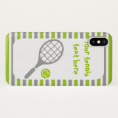 Tennisschläger und Ball-Grünstreifen Case-Mate iPhone Hülle (Rückseite (Horizontal))