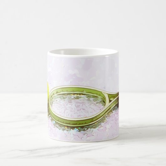 Tennisschläger und Ball Kaffeetasse (Mittel)