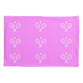 Tennisschläger und Ball Kissenbezug (Rückseite)