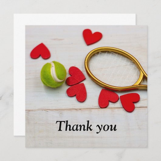 Tennisschläger und Ball mit rotem Liebe (Vorne/Hinten)