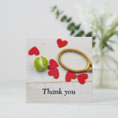 Tennisschläger und Ball mit rotem Liebe (Stehend Vorderseite)