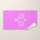 Tennisschläger und Ball Pink Wellness Handtuch (Handtuch)