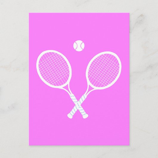 Tennisschläger und Ball Postkarte (Vorderseite)