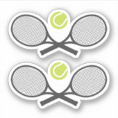 Tennisschläger und -bälle aufkleber (Vorderseite)