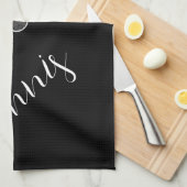 Tennisschläger und -bälle Personalisiert Geschirrtuch (Viertel Falte)