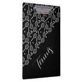 Tennisschläger und -bälle schwarz klemmbrett (Rechts)