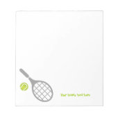 Tennisschläger- und -ballgewohnheit notizblock (Vorderseite)
