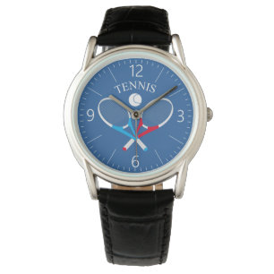 Tennisschläger und Tennisball Armbanduhr