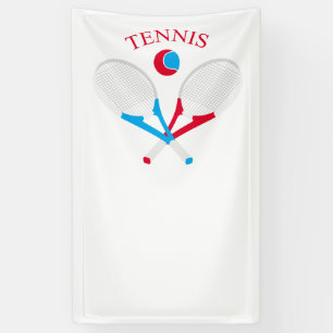 Tennisschläger und Tennisball Banner